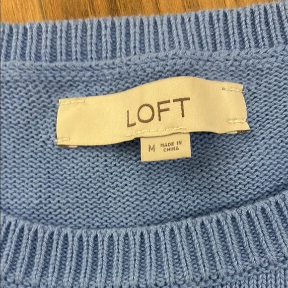 Loft Blue  Sweater with Floral Embroidery - Picture 3 of 5